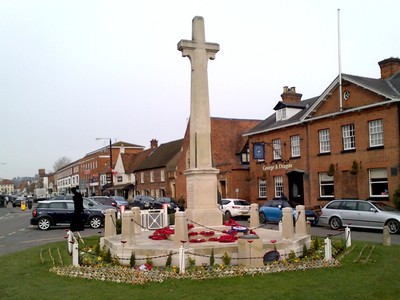 War memorial with Remembrance Crosses, Marlow 2018