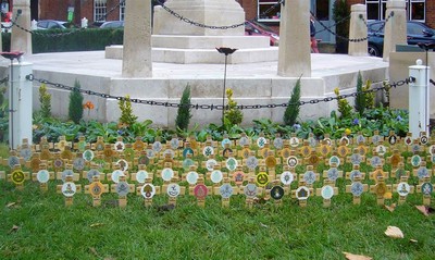 Remembrance Crosses on the Causeway, Marlow 2018