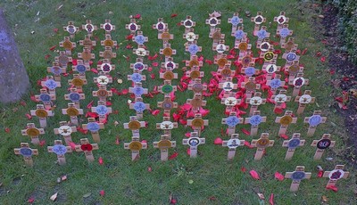 Remembrance Crosses on the Causeway, Marlow